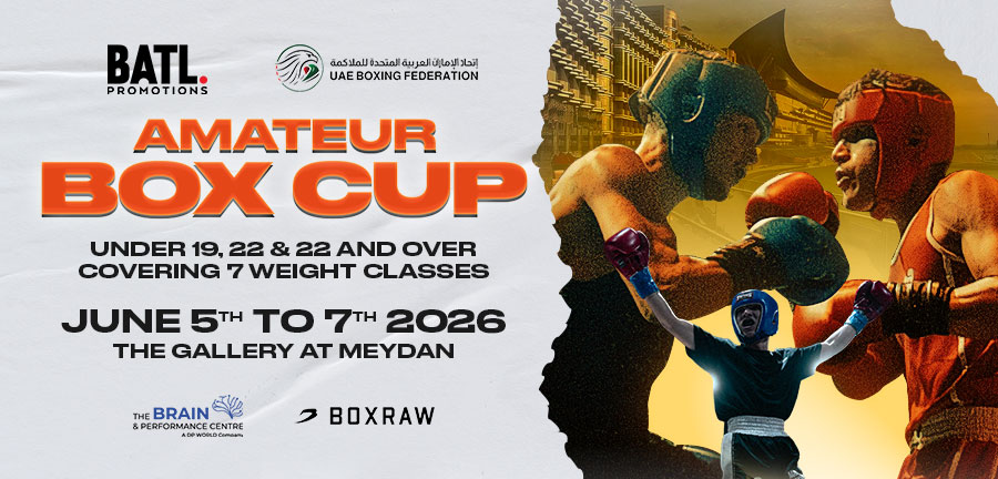 BATL Amateur Box Cup — Under 19, 22 & 22 and over · 7 weight classes · June 5–7 2026 · The Gallery at Meydan