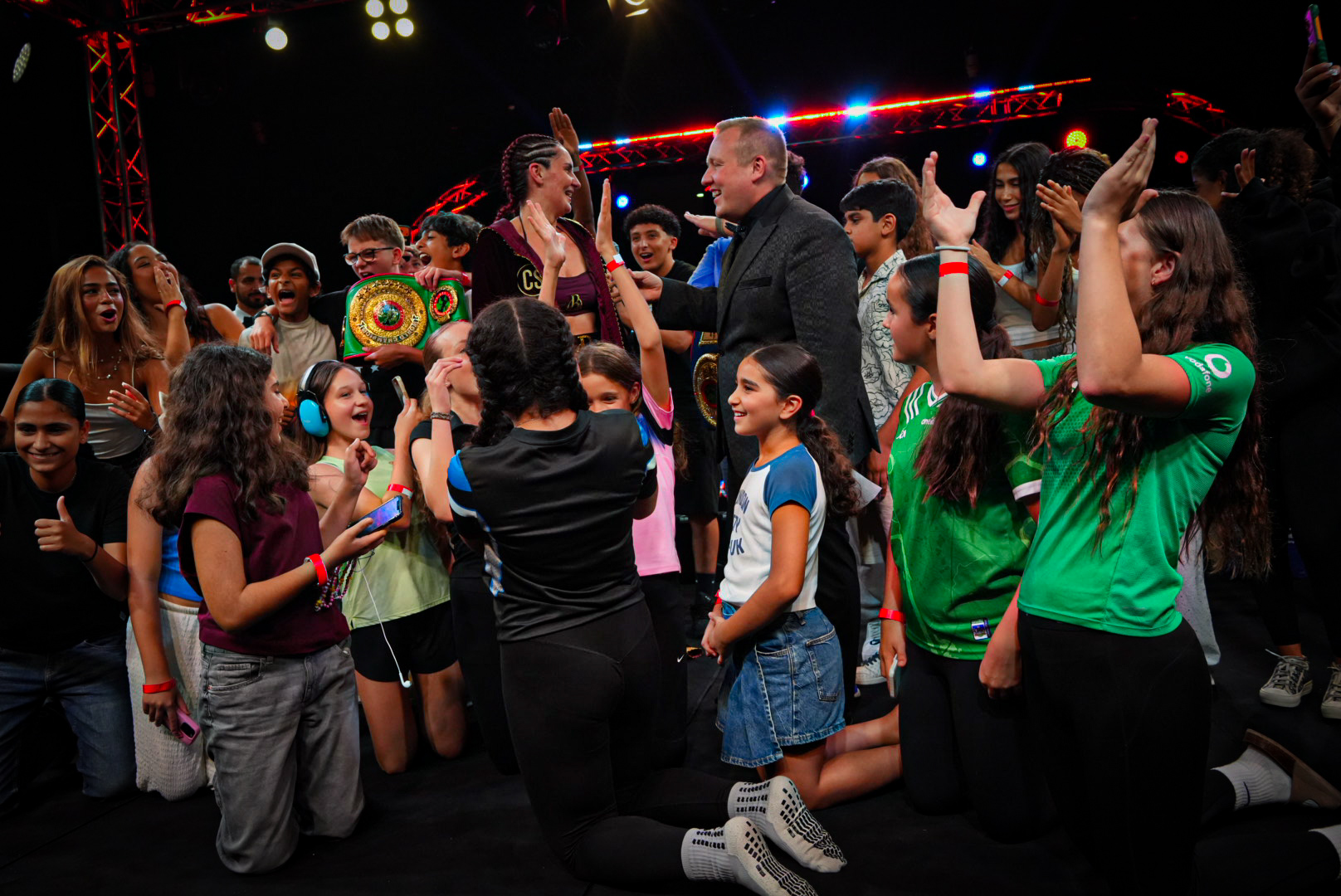 Roaring arena crowd